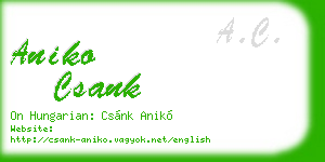 aniko csank business card